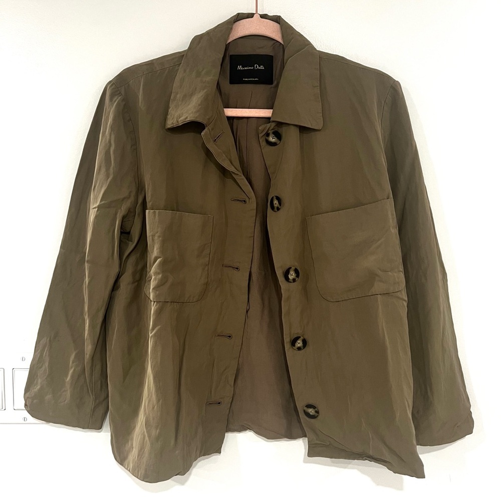 Massimo Dutti Khaki Jacket Women’s Sz M